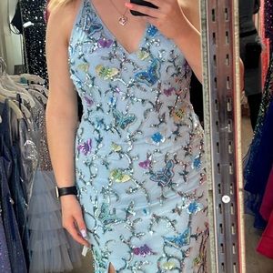 Blue Butterfly Prom Dresses